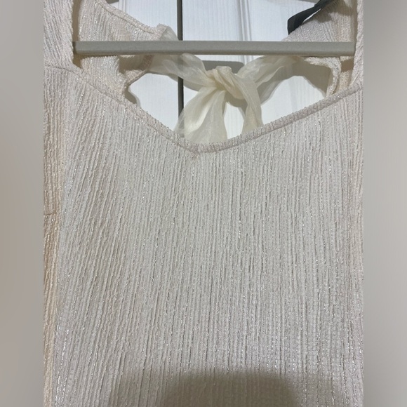 - Sunday in Brookline by Anthropologie Bow-Back Puff-Sleeved Top size XS - Picture 5 of 8